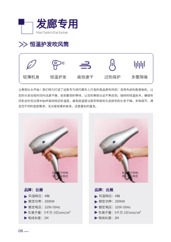 发廊电吹风恒温风筒产品画册模板 - 第6页