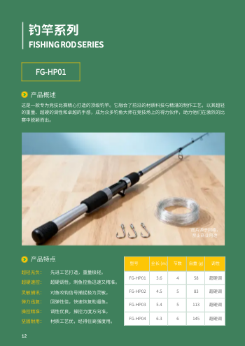 鱼竿鱼线钓鱼工具产品手册模板 - 第12页