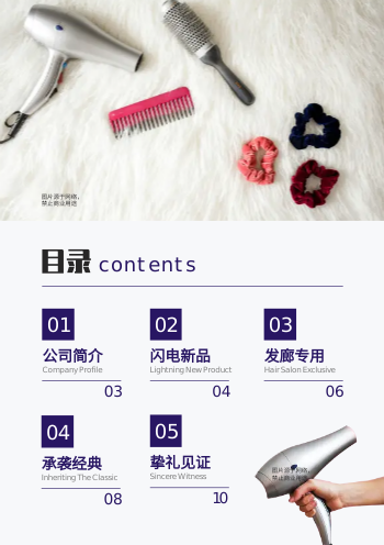 发廊电吹风恒温风筒产品画册模板 - 第2页