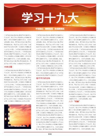 学习十九大会议党建宣传特刊模板 - 封面预览