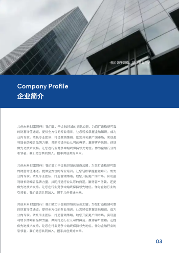 金融投资融资项目招商画册模板 - 第3页