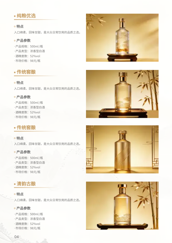 国潮白酒酒水产品价格表手册制作 - 第4页