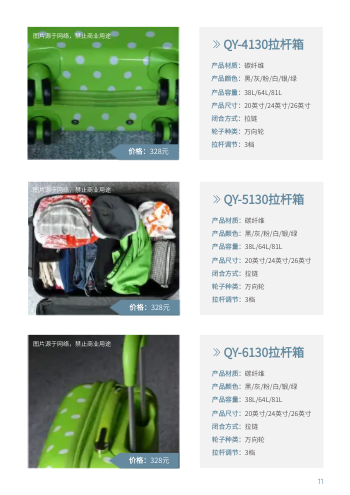 拉杆箱箱包产品价目表手册模板 - 第11页