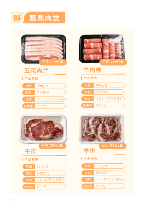 速冻食品食材价格页设计产品册设计 - 第14页